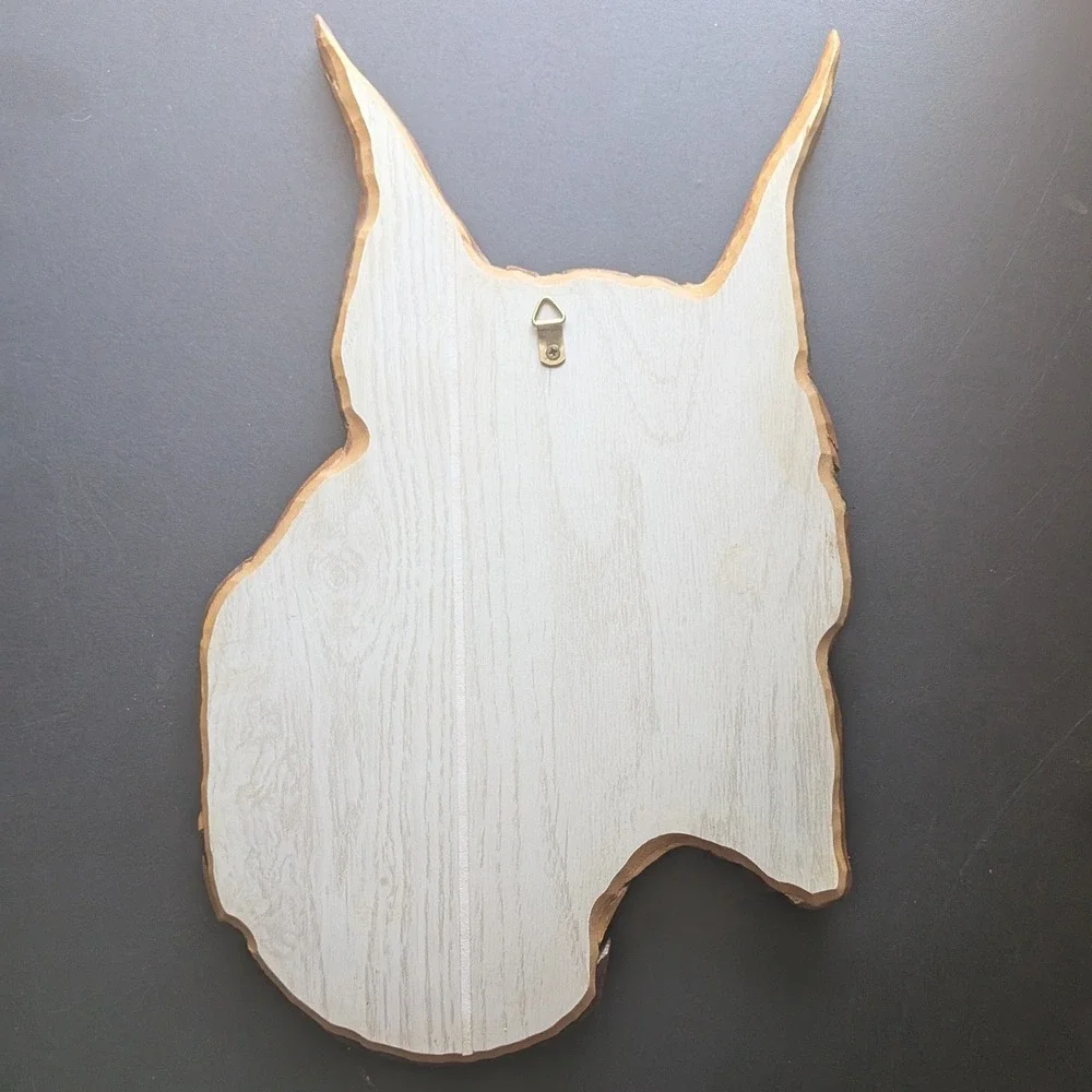 Boxer Dog Intarsia Wood Wall Art Handmade 3D Portrait Plaque 16